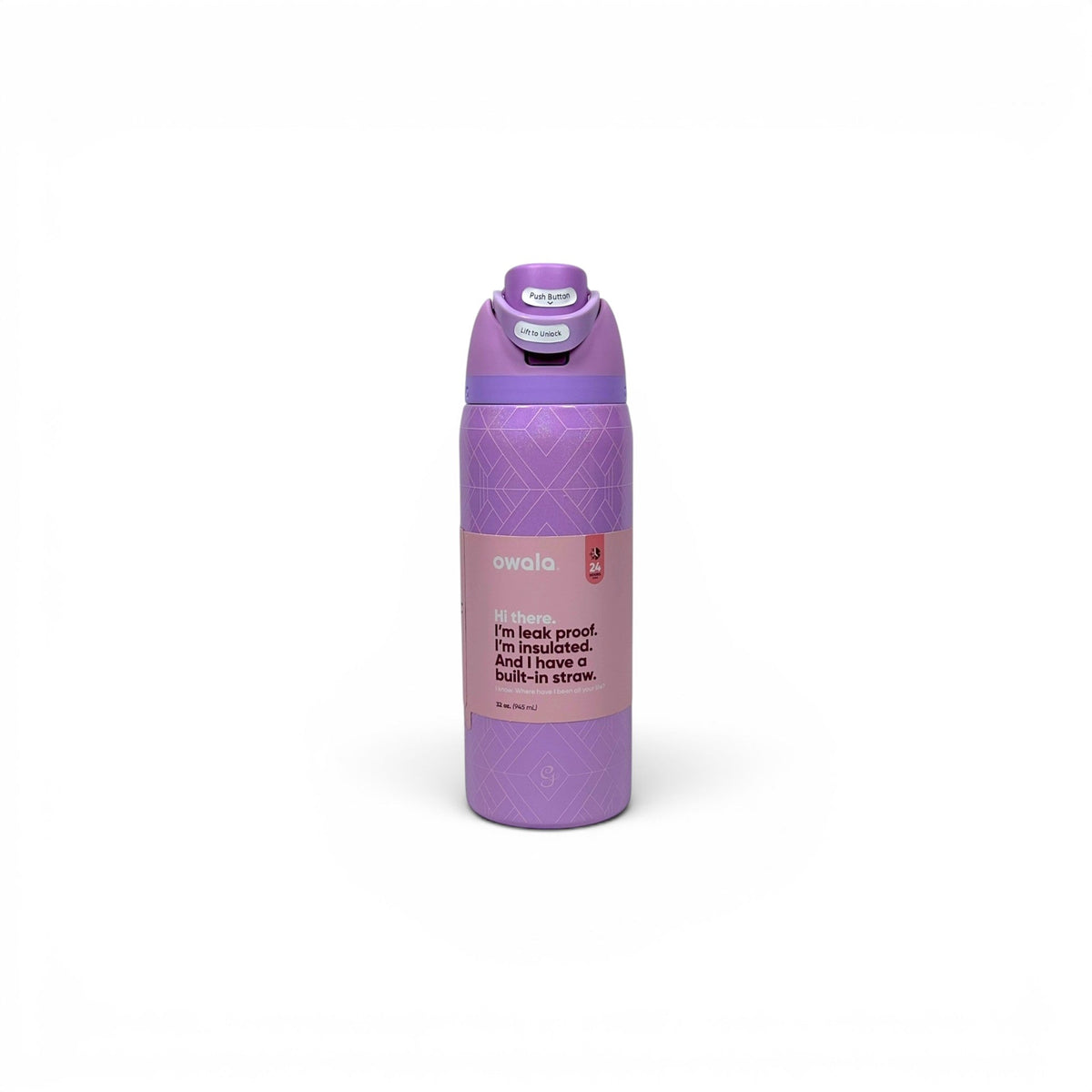 Stainless Metal Water bottle By Owala 950ML 32 OZ.\