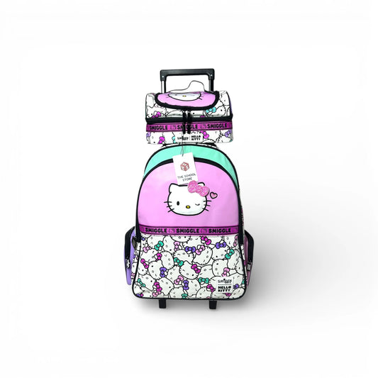 Original Hello Kitty 2 piece Trolley Bag bundle For Grade 1 Till 5 Girls