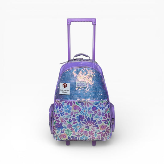 Original 20 Inch Bloom Trolley School Bag for Grade 1 Till Grade 5 Girls