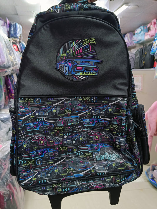 Original 20 Inch Car Trolley School Bag for Grade 1 Till Grade 5 Boys